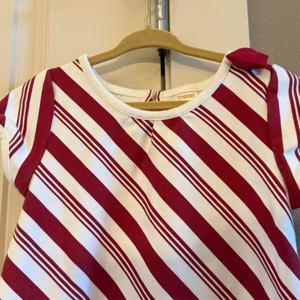 Festive Girl’s Gymboree Candy Cane‎ Striped Holiday Dress-Size 6
